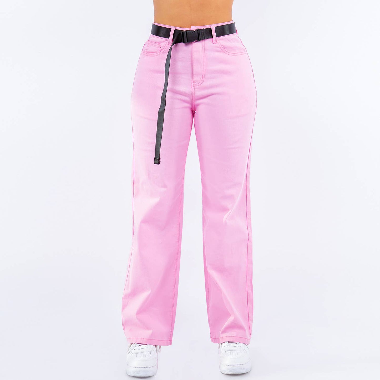 HIGH WAIST SLIM STRAIGHT PANTS - RJH20687
