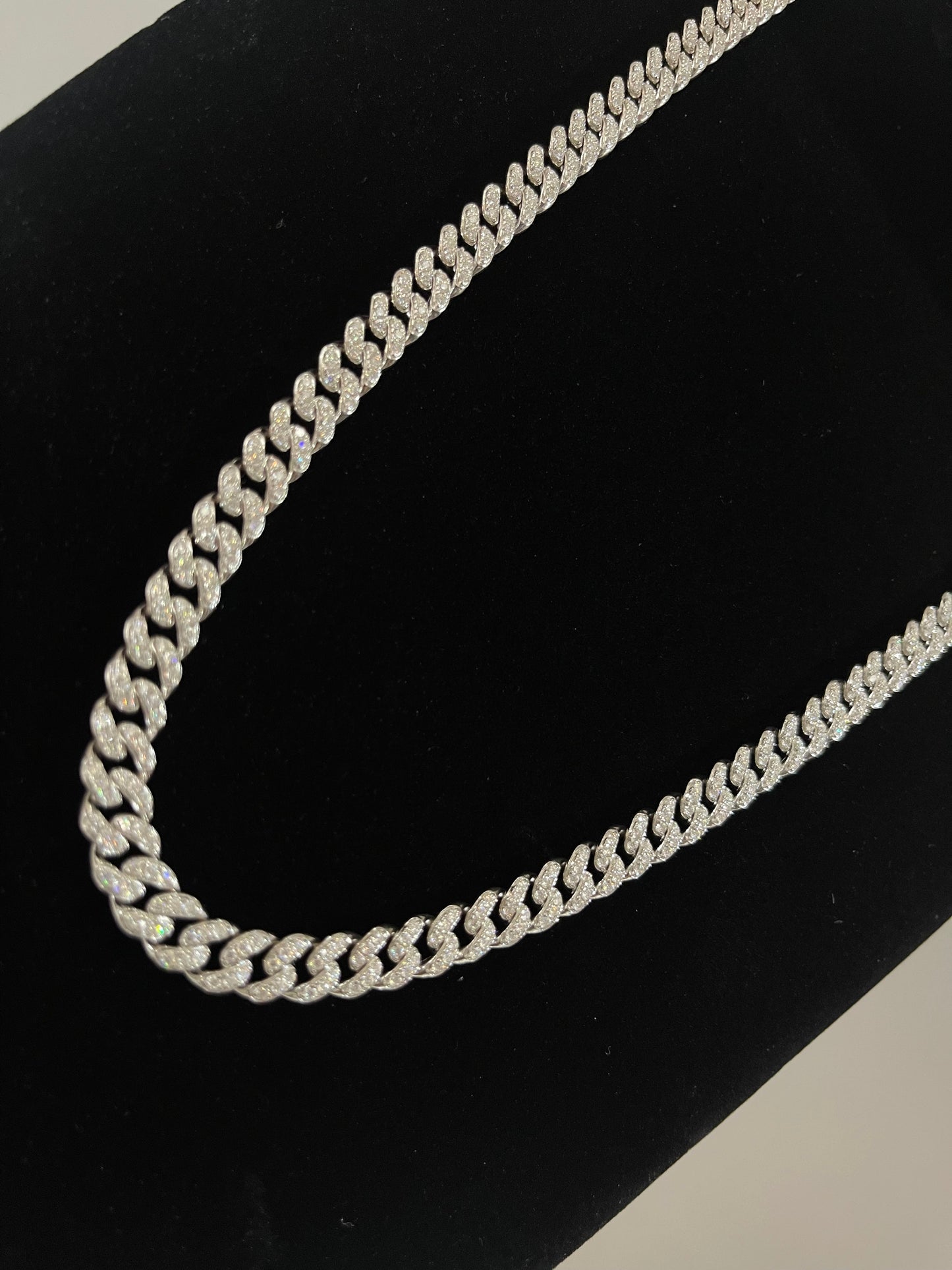 15 karat silver diamond chain.