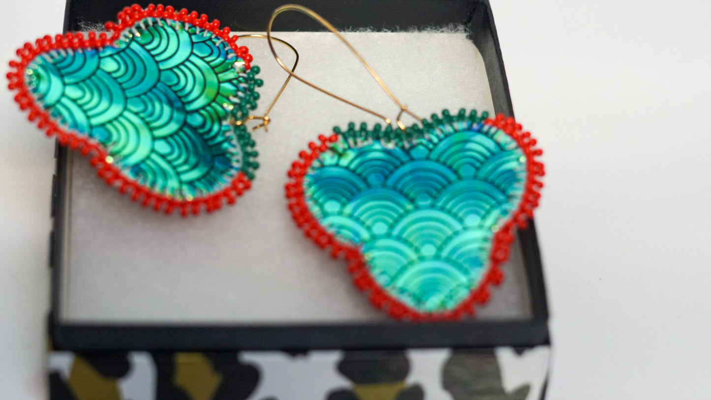 Strawberry Beaded Earrings