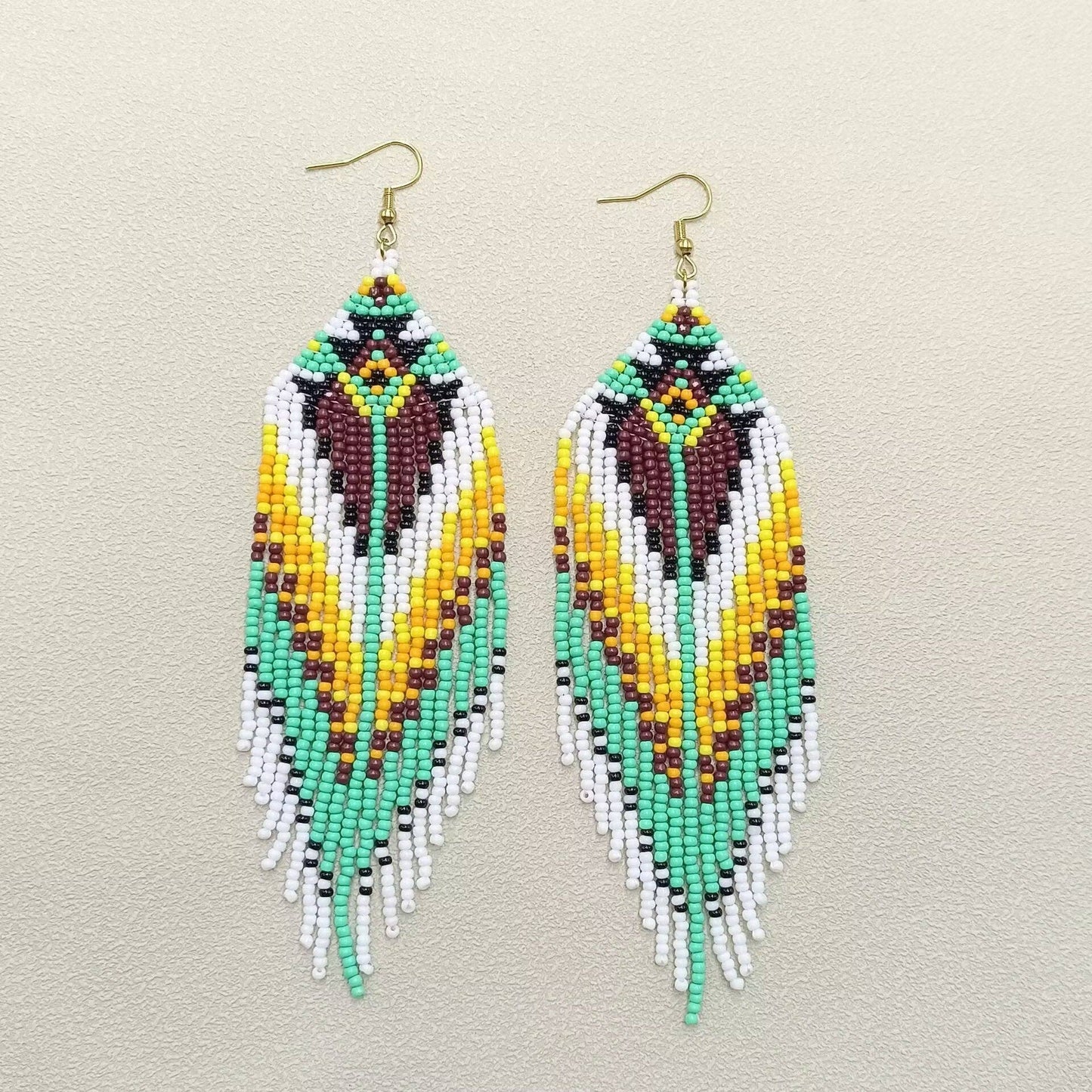 Multi Style Boho Seed Beads Fringe Earrings - BJ/SB