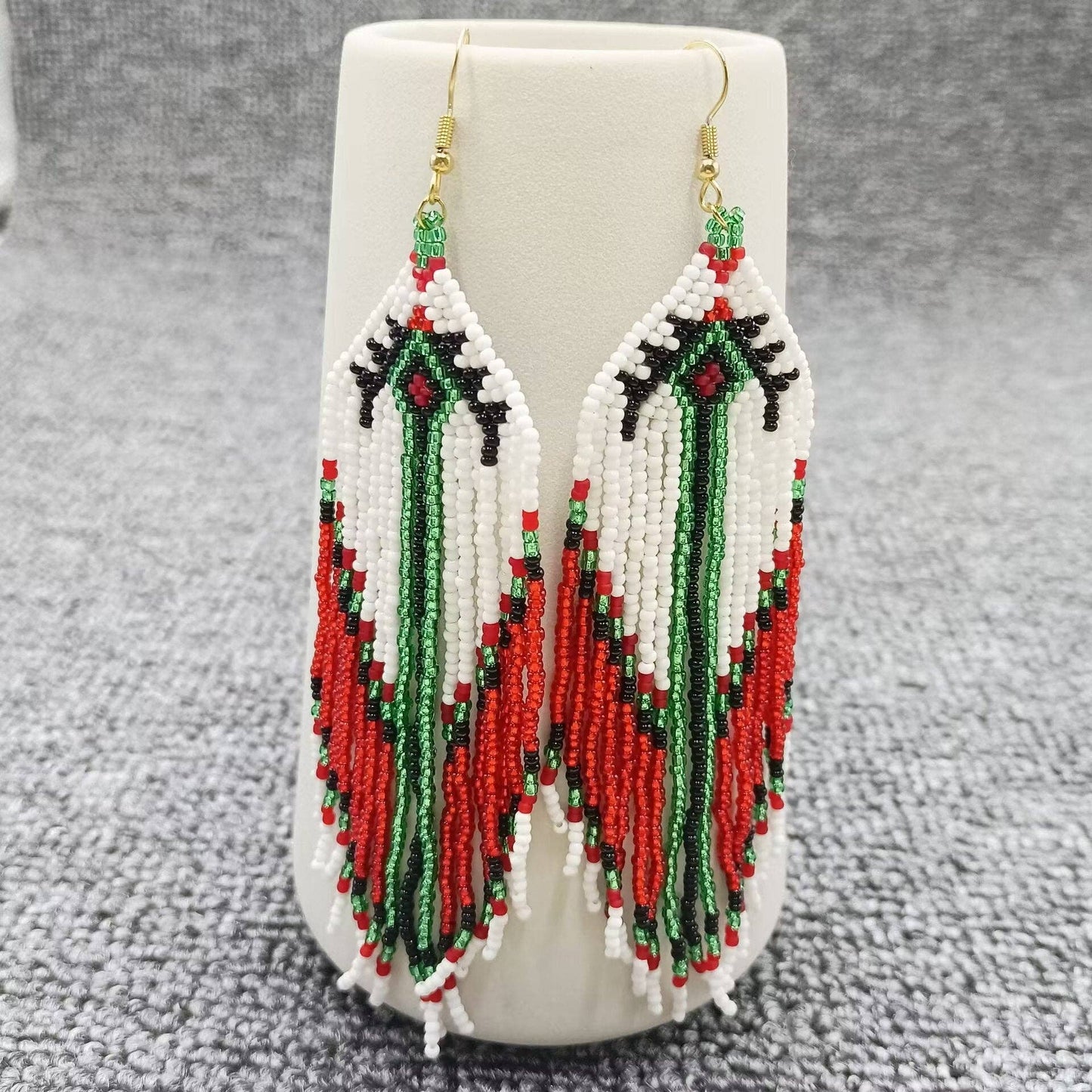 Multi Style Boho Seed Beads Fringe Earrings - BJ/SB