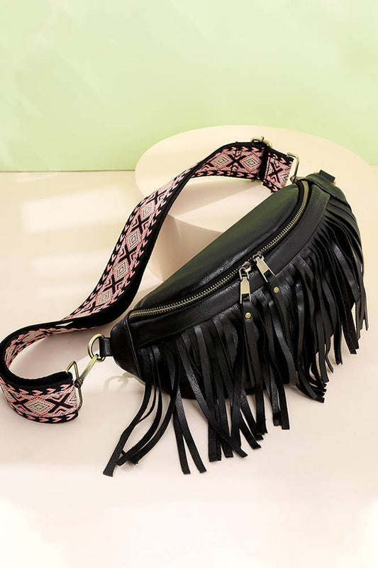 Tassel Zipper Crossbody Bag ZK173