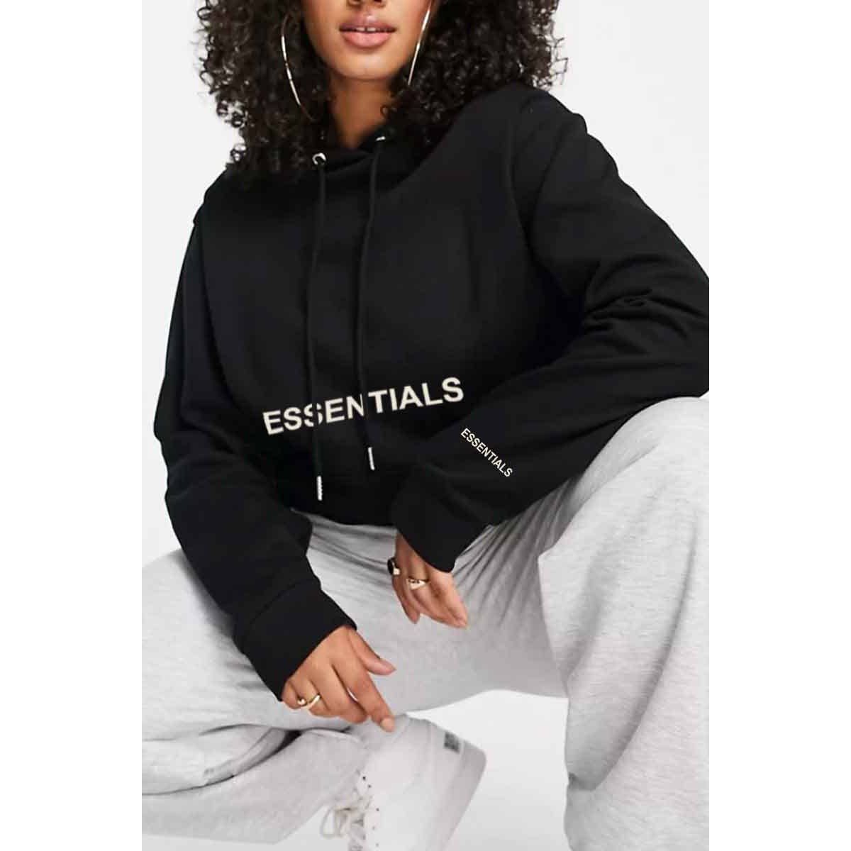 FRONT AND SLEEVE GRAPHIC WOMEN HOODIE