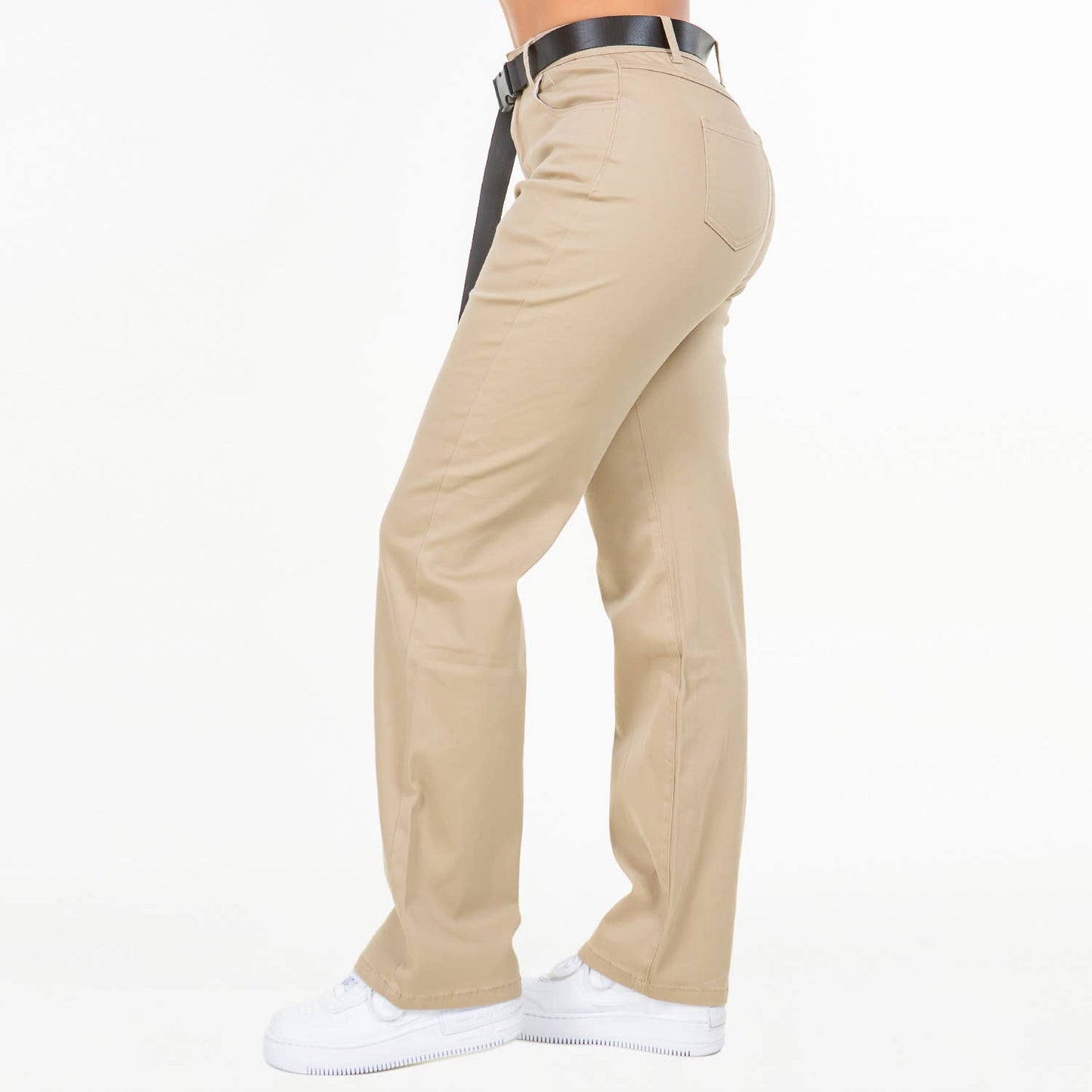 HIGH WAIST SLIM STRAIGHT PANTS - RJH20687