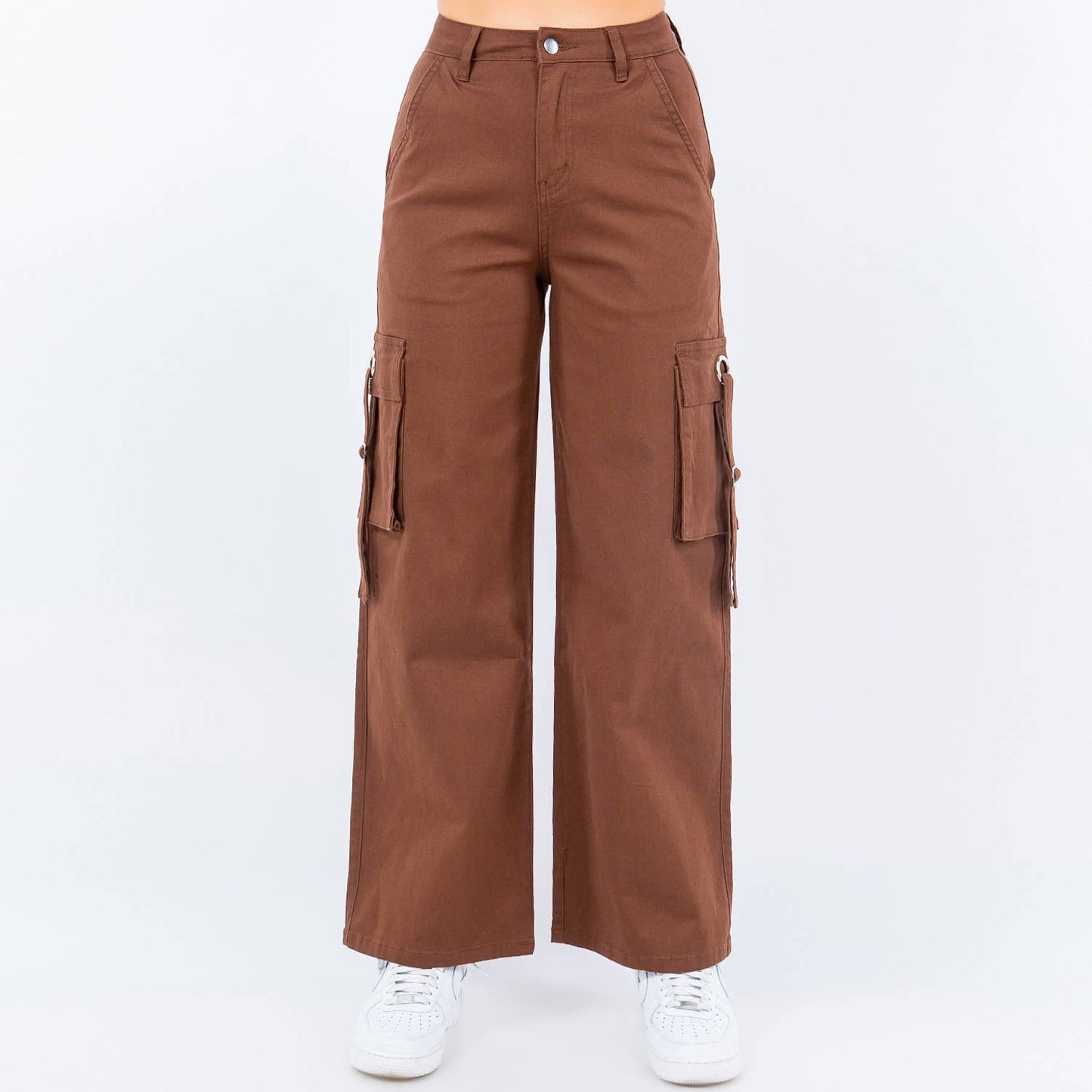 WIDE LEG CARGO POCKET PANTS-RJH20697
