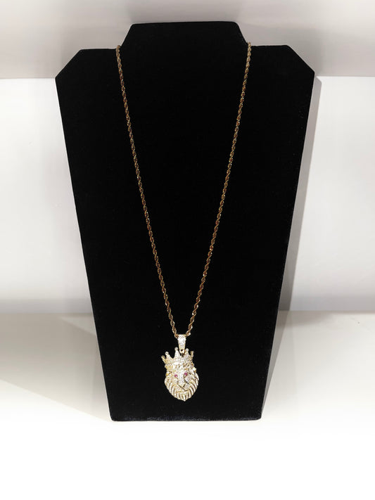 King lion pendants with chain
