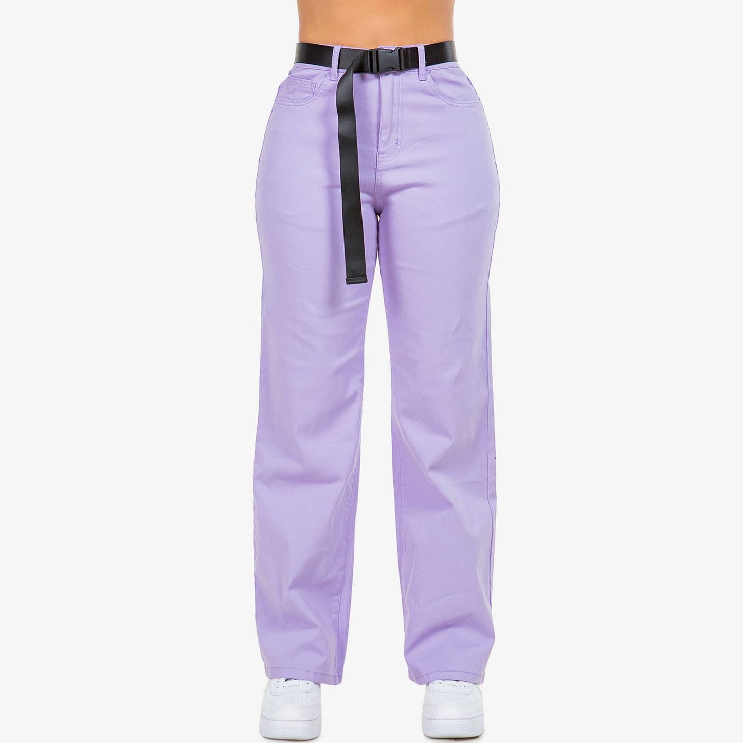 HIGH WAIST SLIM STRAIGHT PANTS - RJH20687