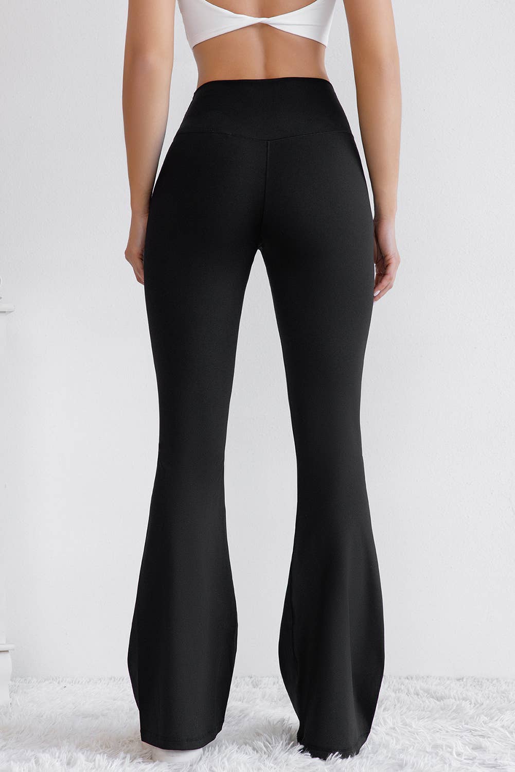 V Crossover High Waist Flared Leggings