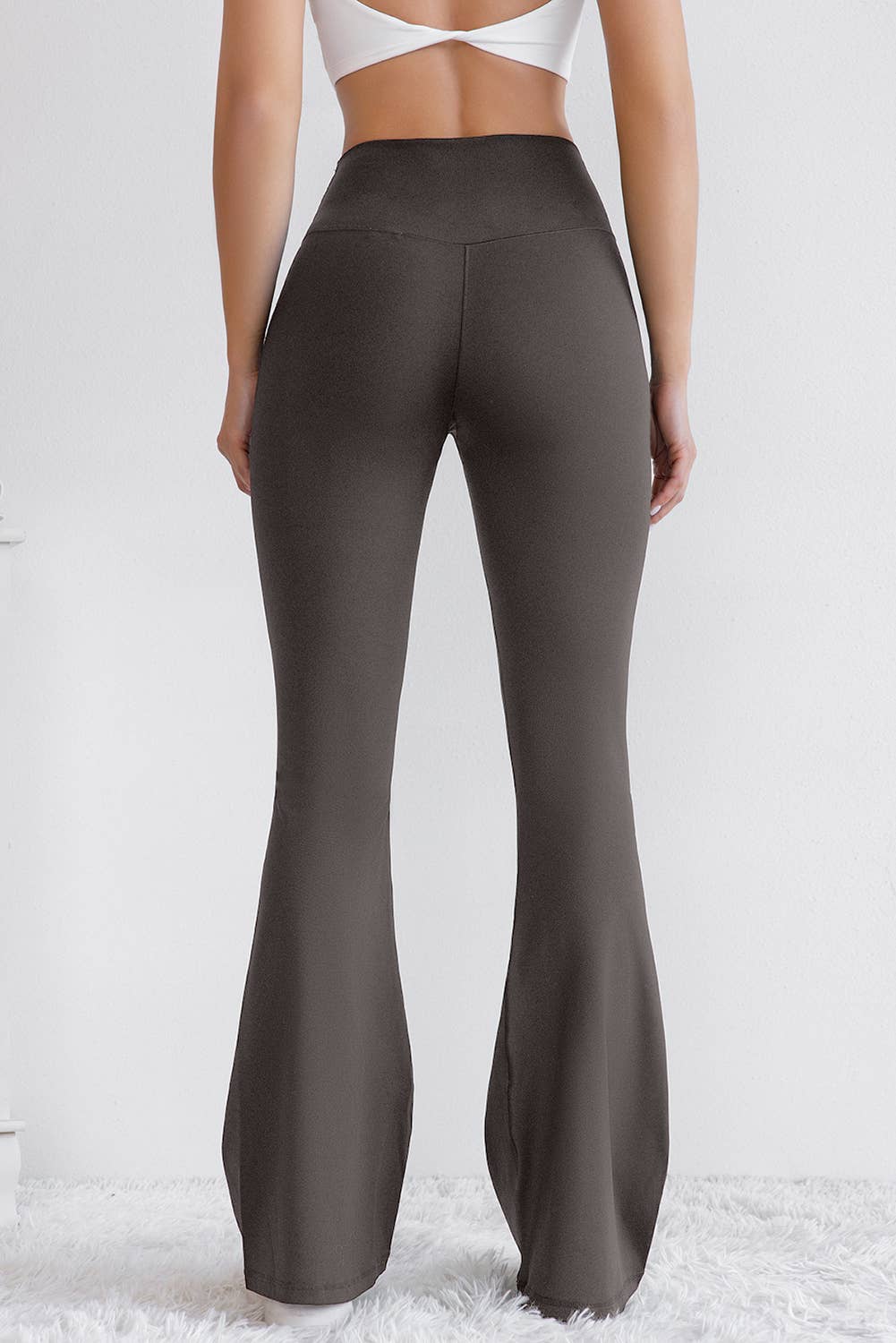 V Crossover High Waist Flared Leggings