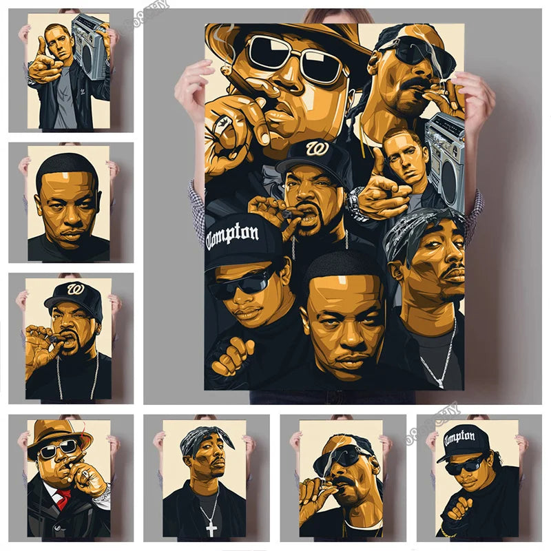 West Coast Rappers Canvas Print Pictures Posters