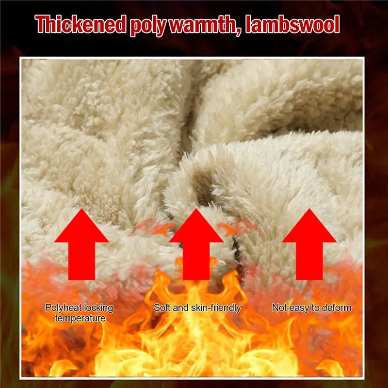 Winter Sweatwear Men Plush Thick Fleece Sweatpant Waterproof Casual Pants