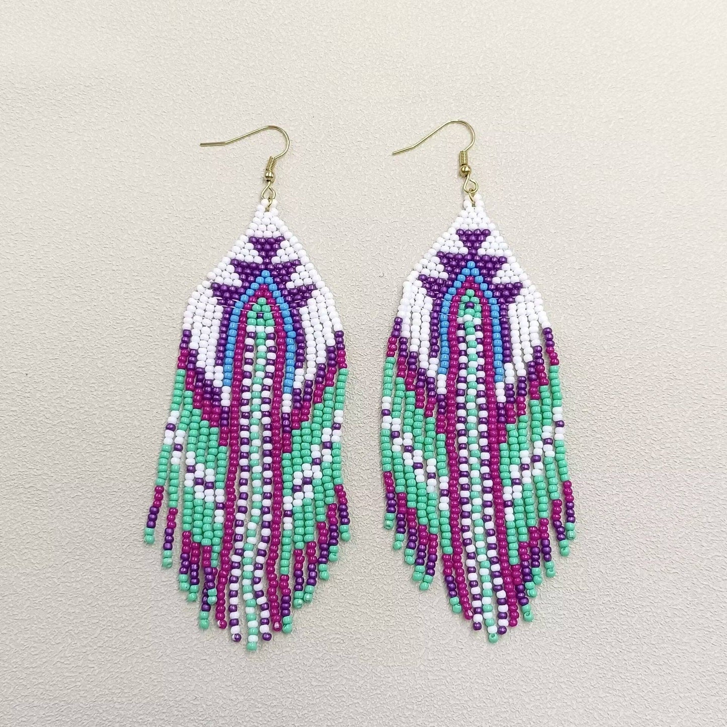 Multi Style Boho Seed Beads Fringe Earrings - BJ/SB