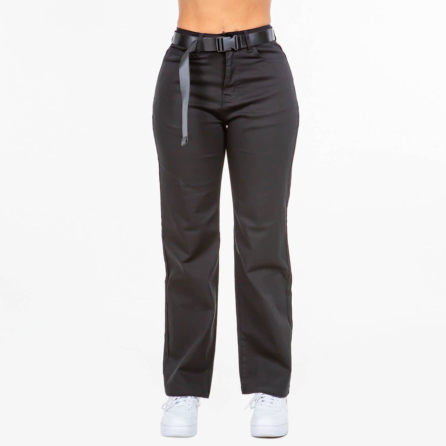 HIGH WAIST SLIM STRAIGHT PANTS - RJH20687