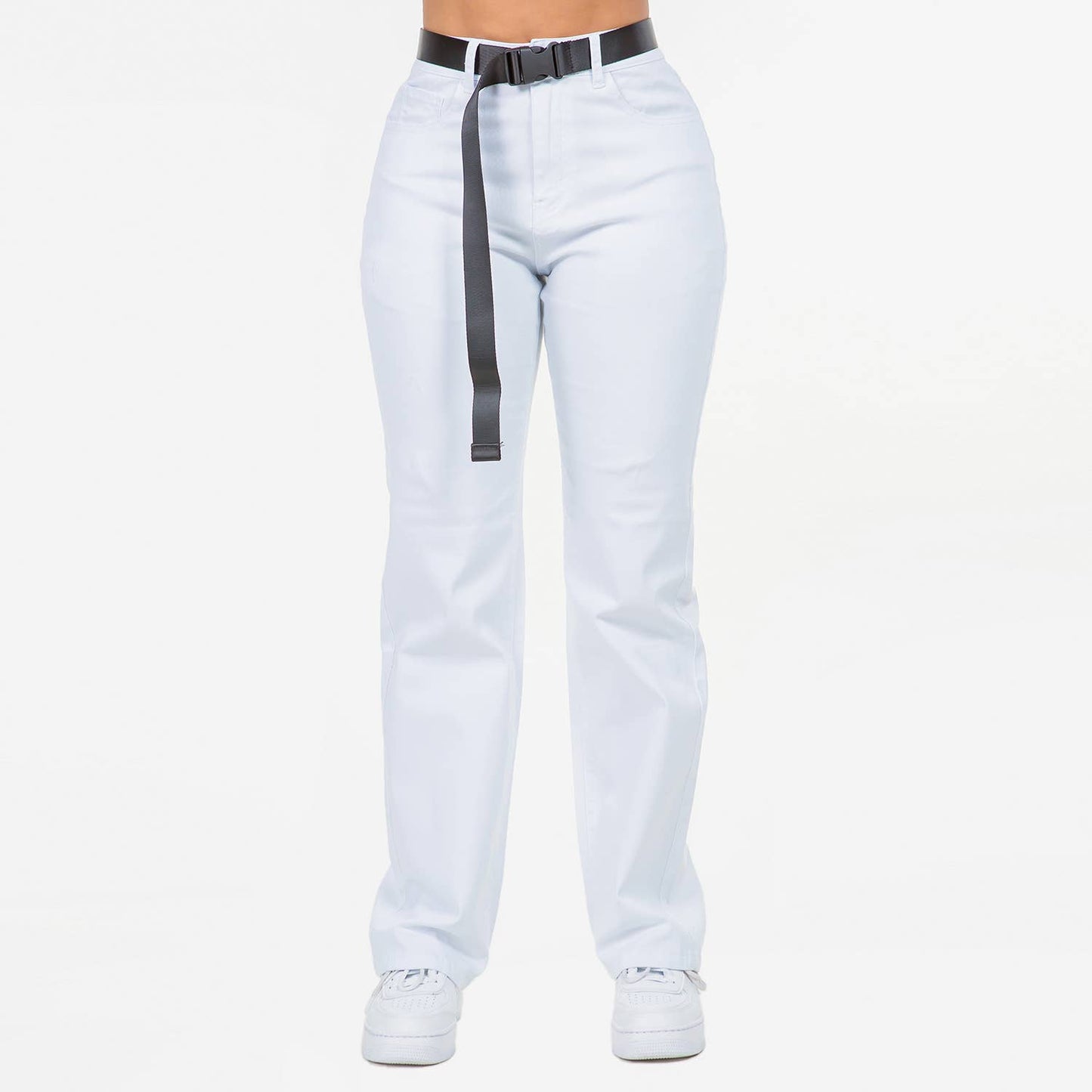 HIGH WAIST SLIM STRAIGHT PANTS - RJH20687